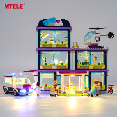 MTELE Brand LED Light Up Kit For Friends Series Heartlake Hospital Lighting Set Only Compatile With 41318 NOT Include The Model) ► Photo 1/6