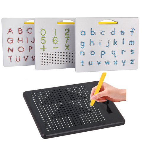 Drawing Board Pad Toy Magnetic Table Bead Magnet Stylus Pen 26 Alphabet Numbers Writing Memo Board Learning Educational Kid Toy ► Photo 1/6