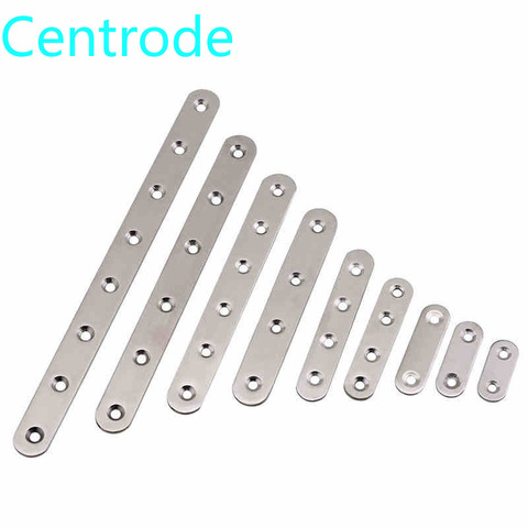 Stainless steel straight piece connector connection code straight piece iron flat angle furniture fixed 180 degree code 2Pcs ► Photo 1/4