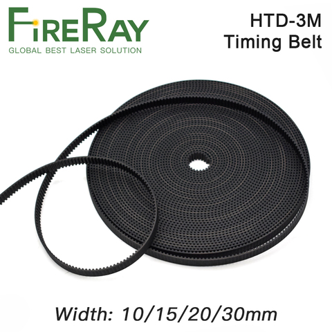 HTD 3M PU Open Timing Belt Width 5mm-40mm Transmission Synchronous 3M Belt For CO2 Laser Engraving Cutting Machine motor belt ► Photo 1/6