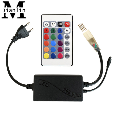 AC 220V RGB LED Strip Light Controller with remote use for 8mm 220V RGB LED Strip Light ► Photo 1/3