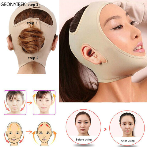 Delicate Facial Thin Face Mask Slimming Bandage Skin Care Belt Shape And Lift Reduce Double Chin Face Mask Face Thining Band ► Photo 1/6