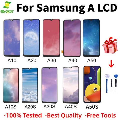 OLED Screen For Samsung Galaxy A10 A20 A30 A40 A50 A10S A20S A30S A40S A50S LCD Screen Touch Display Digitizer Assembly LCD ► Photo 1/1