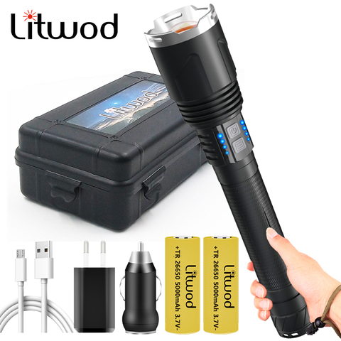 XHP110 The Most Powerful Led Flashlight Usb Rechargeable 26650 18650 Battery Torch with Powerbank Function Lantern for Camping ► Photo 1/6