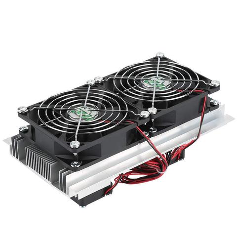 200 x 115 x 8.5mm 120W Thermoelectric Peltier Refrigeration Semiconductor Cooling System Kit Double Fan ► Photo 1/6