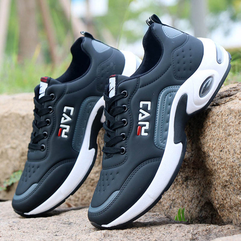 Autumn Shoes Men Casual Non-slip Man Walking Footwear Students Air Cushion Sneakers for Man PU Leather Shoes Winter tenis mascul ► Photo 1/6