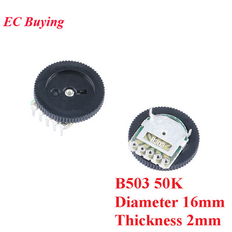 10pcs Double Dial Potentiometer B503 50K Plate Diameter 16mm Disk Thickness 2mm Potentiometers ► Photo 1/5