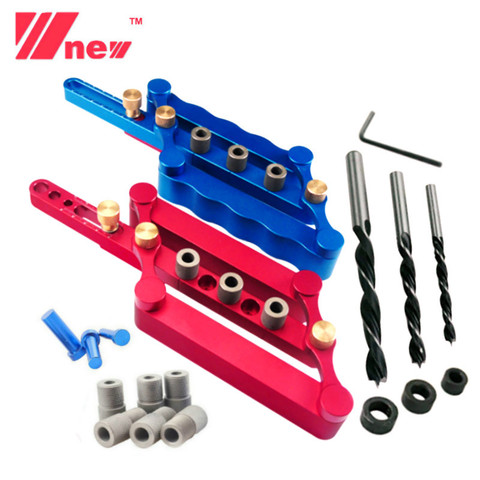 6/8/10mm Self-centering Woodworking Doweling Jig Drill Guide Wood Dowel Puncher Locator Tools Kit for Carpentry ► Photo 1/6