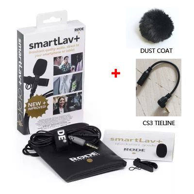 RODE smartlav+ Lavalier Audio Video Phone Microphone Condenser Mic Recorder for iPhone Xs Max X 8 Plus Canon Nikon SONY DSLR DV ► Photo 1/6