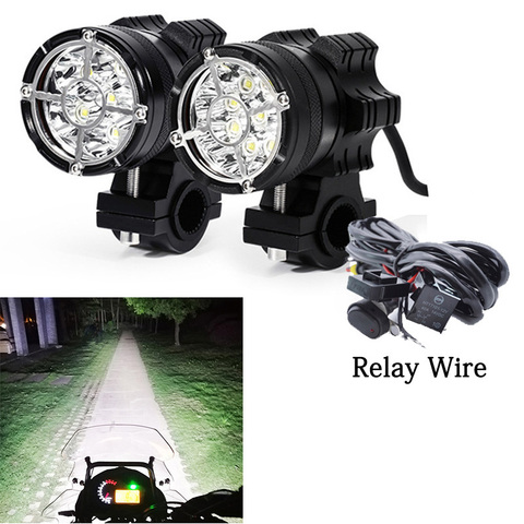 Led motorcycle headlight 6/9 beads moto led lamps For BMW R1200GS F800 F700GS Front Brackets motorbike Fog Passing Light ► Photo 1/6