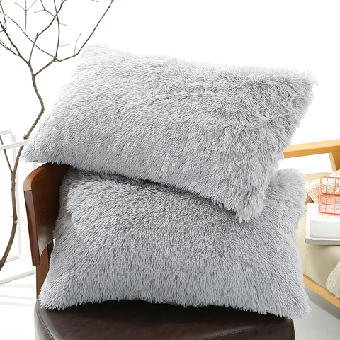 50x70cm Plush Pillow Case Winter Warm Long Fluffy Sleeping Pillowcase Home Bed Cushion Pillow Cover ► Photo 1/6