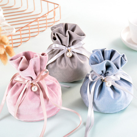 Creative Velvet Yarn Jewelry Pouch Wedding Christmas Gift Bags Jewelry Packaging Bags Candy Gift Bags Jewelry Bag 9*12 cm ► Photo 1/6