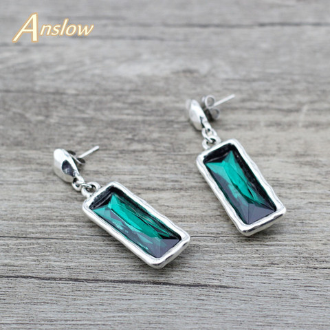 Anslow New Fashion Jewelry Vintage Square Crystal Women Female Earrings For Wedding Engagement Friendship Gift LOW0150AE ► Photo 1/6