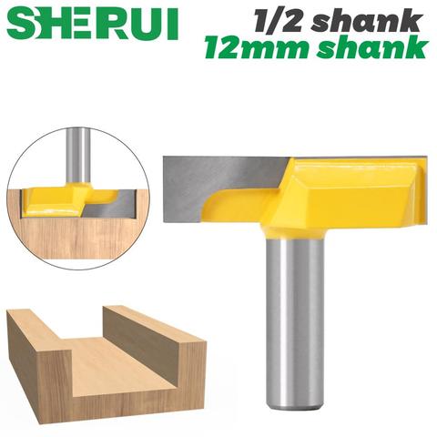 1/2” Inch  12mm Shank 2-1/4” Bottom Cleaning Router Bit (Mortising Bit, Spoil board Surfacing, Slab Flattening Woodworking Mil ► Photo 1/6