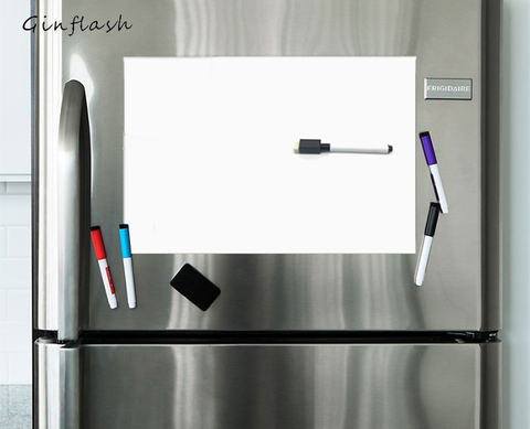 A3/A4/A5 Soft Fridge Flexible pet light Whiteboard Message Board Magnetic Notes Refrigerator  waterproof 1marker&2button ► Photo 1/6