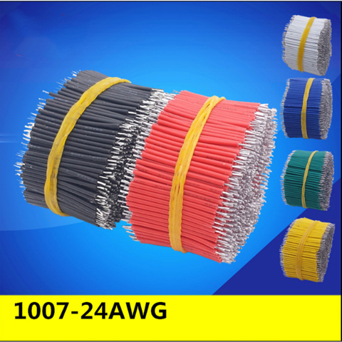 100PCS/LOT Tin-Plated Breadboard PCB Solder Cable 24AWG 3/4/5/6/8/10cm Fly Jumper Wire 1007-24AWG Connector Wire ► Photo 1/2