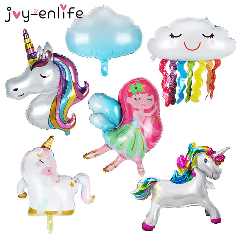 1pcs Unicorn Rainbow Cloud Foil Helium Balloons Unicorn Theme Party Decoration Baby Shower Kids Birthday Balloon Globos ► Photo 1/6