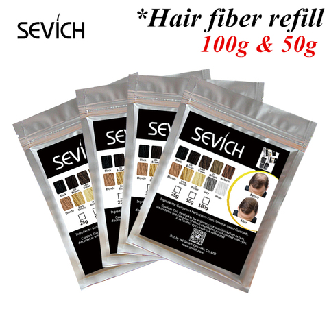 Sevich 100g 10 Color Keratin Hair Loss Building Fiber Hair Growth Fiber Refill Hair Loss Concealer Blender 50g Hair Care Product ► Photo 1/6