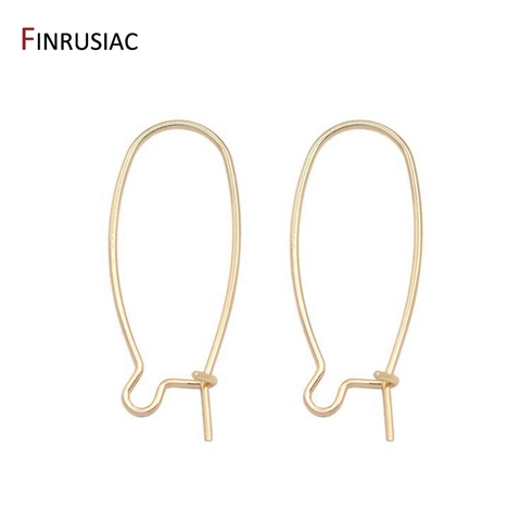 14K Gold Plated Hook Earring Loop Hoops Ear Wire Hook For Jewelry Making DIY Earrings Settings Base Accessories Supplies ► Photo 1/6
