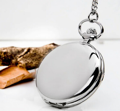 Fashion Silver/Bronze/Black/Gold Pocket Watch Smooth Quartz Pocket Watches Jewelry Alloy Chain Pendant Necklace Man Women Gift ► Photo 1/6