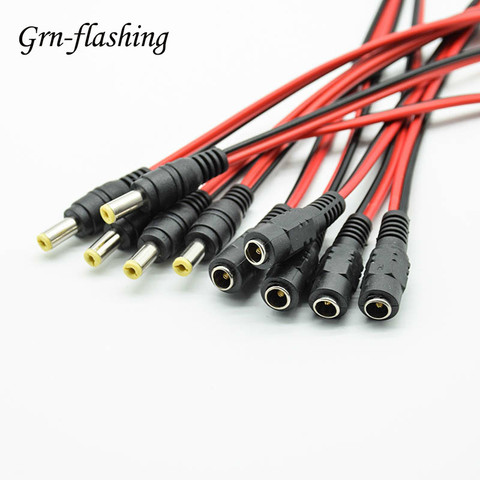 5pcs 5.5x2.1 DC Power Connector wire Male Female Cable 24V 12V Adapter Cable Plug for TV 5050 3528 LED Tape Light 5.5*2.1mm ► Photo 1/1