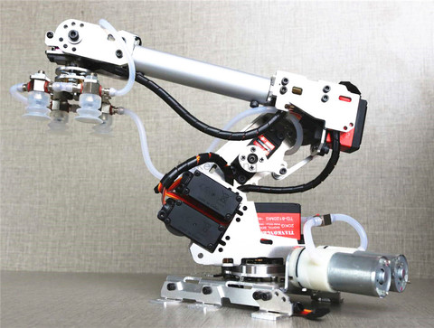 6DOF mechanical arm air pump aluminum alloy industrial robot model six axis robot 201 arduino suction cup ► Photo 1/5