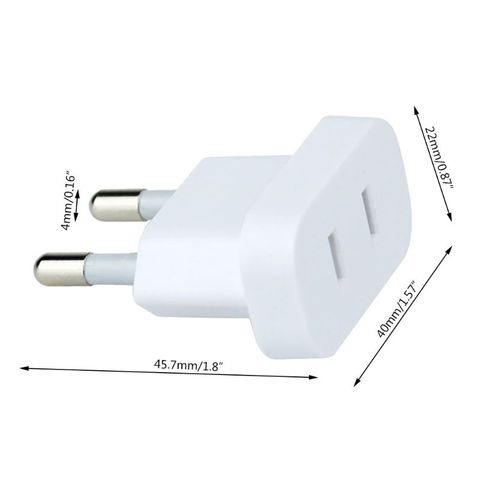 4MM US Jack to EU Plug Outlet Travel Charger Power Socket Adapter USA to Europe European Regulation Charging Converter Plug  ► Photo 1/6