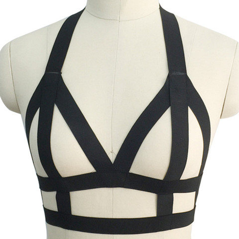 Bondage Body Harness Lingerie Goth Crop Tops Fetish Cage Bra Lingerie Harness Belt Star Harness Bra Rave Wear ► Photo 1/6