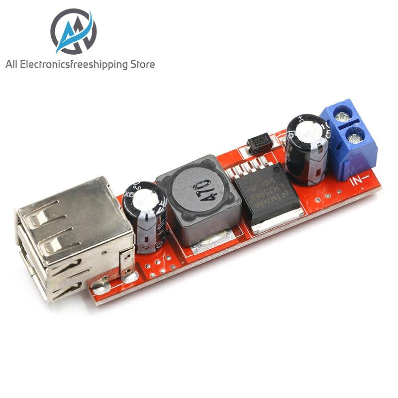 DC 6V-40V To 5V 3A Double USB Charge DC-DC Step-down Converter Module For Vehicle Charger LM2596 Dual USB ► Photo 1/5