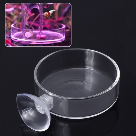 New Aquarium Feeding Ring Arrival Fish Tank Feeder Aquarium Shrimp Glass Feeding Bowl Clear Dish Tray Buoyancy Suction Cup ► Photo 1/6