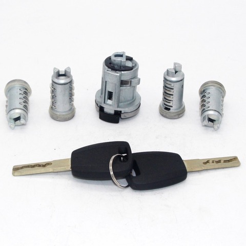 for Fiat Doblo Cargo Punto Panda 5pcs Complete Set Ignition Door Trunk Lock Barrel Cylinder with SIP22 Blade keys ► Photo 1/6