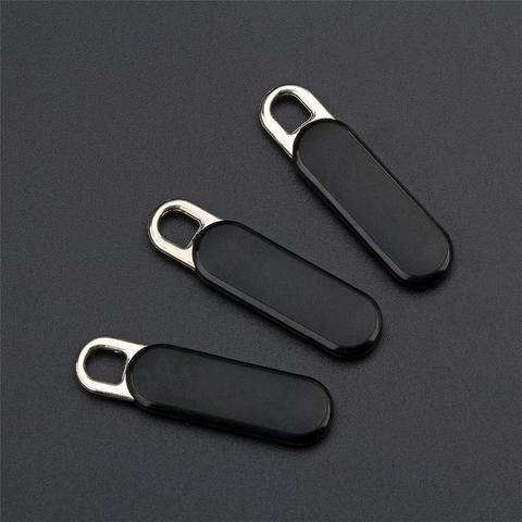 10Pcs/50Pcs/100Pcs Quality Black Zipper Slider Zipper Rope Pull Puller End Fit Rope Tag Fixer Zip Cord for Garment Bags ► Photo 1/5