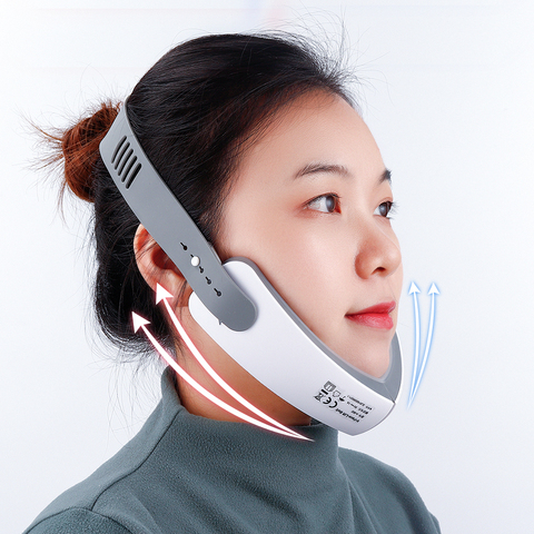 NOBOX-V-Face Slimming Machine EMS Therapy Red Blue LED Photon Chin V-Line Up Vibration Massager Eyes Facial Lifting Chin Device ► Photo 1/6