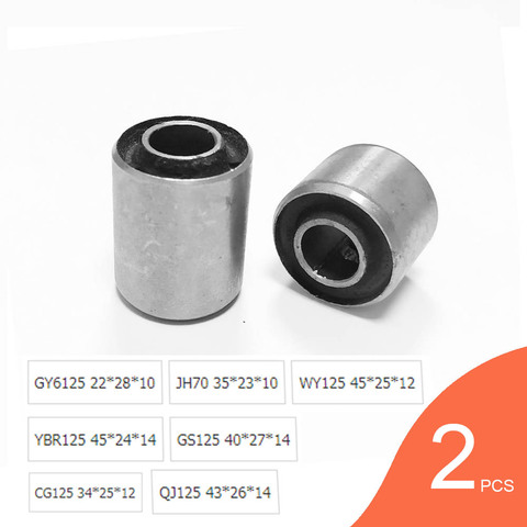 2pcs/lot Engine Mount Bushing for Motorcycle Scooter Moped CG125 GY6125 JH70 WY125 YBR125 ENG. HANGER RUB. BUSH ► Photo 1/4