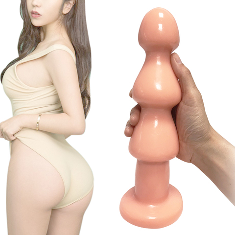 Anal Plug Pull Beads Female Masturbation Silicone Butt Plug Prostate Massager Powerful Sucker Dildo Adult Products Sex Toys ► Photo 1/6
