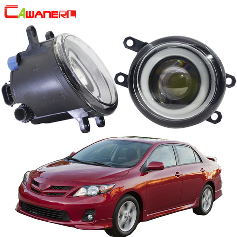 Cawanerl For Toyota Corolla 2007-2015 Car H11 LED Fog Light Angel Eye DRL Daytime Running Light 30W 3000LM White 12V 2 Pieces ► Photo 1/6