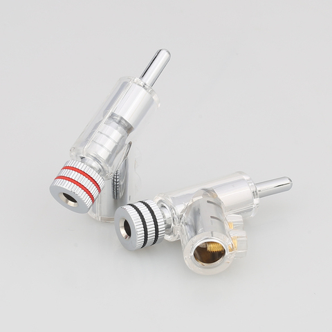 New Hi-End Rhodium Plated LOCK SPEAKER CABLE BANANA PLUG CONNECTOR ，100% high quality ► Photo 1/6