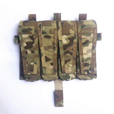 FMA Multicam MP7 Quadruple Magazine Pouch Molle Maga for Tactical AVS JPC2.0 Vest Front Panel ► Photo 1/6