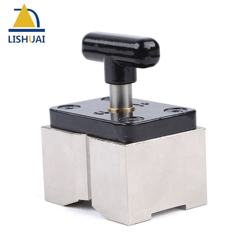 Super Strong On/Off Square Welding Magnet/ Switchable Powerful Neodymium Magnetic Clamp with V Groove Design MWC1-90 ► Photo 1/6