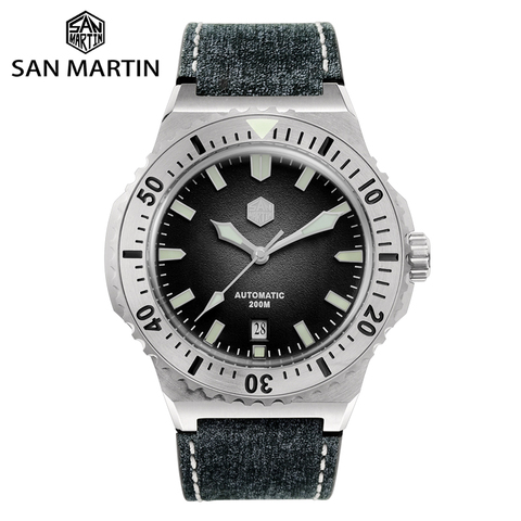 San Martin Men's Watches Retro Diver Luxury Sapphire Automatic Mechanical Wristwatch Waterproof Luminous SN0055 PT5000 SW200 ► Photo 1/6