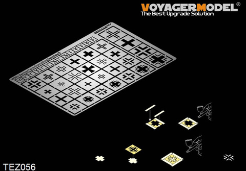 Voyager TEZ056 1/35 WWII German tank stenciling template ► Photo 1/1