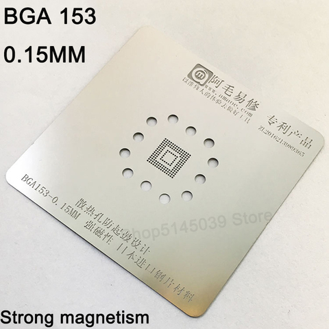 BGA 153 162 169 186 221 254  BGA Stencil EMMC EMCP UFS Reballing IC Chip Pins Solder BGA Strong magnetism Template ► Photo 1/6