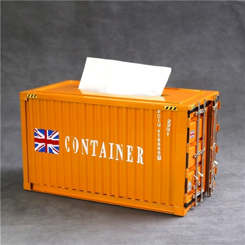 Creative Iron Container Model Tissue Box Decor Metal Napkin Case Houseware Everyday Necessity Utensil Craft Ornament Accessories ► Photo 1/6