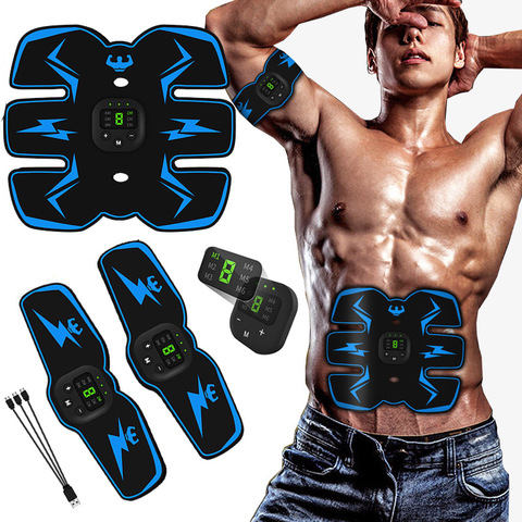 EMS Abdominal Muscle Stimulator Trainer Abs Wireless Body Leg Arm Belly Exercise Electric Simulators Fitness Equipment Home Gym ► Photo 1/6