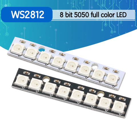 8 channel WS2812 WS2812B WS 2811 5050 RGB LED Lamp Panel Module 5V 8-Bit Rainbow LED Precise ► Photo 1/6