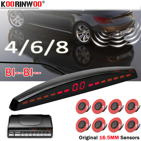 Koorinwoo Original Circle 16.5MM Parking Sensor Safety Color LCD Monitor Black White Security Buzzer System Blind Spot Detection ► Photo 1/6