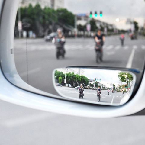 2PCS Car Blind Spot Mirror Adjustable 360 Degree Frameless Rearview Wide Angle Round Convex for Parking Rear View Mirror ► Photo 1/6