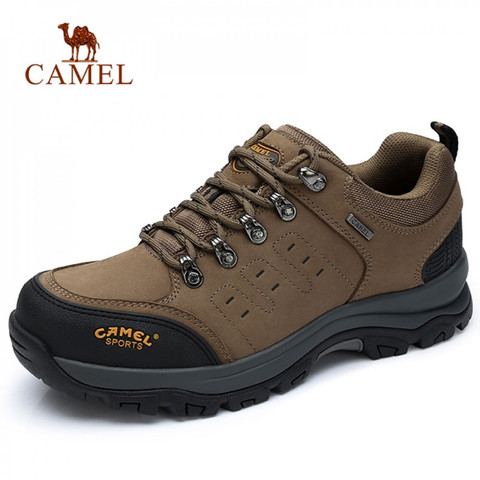 CAMEL Men Women Hiking Shoes Cow Leather Upper 2022 Autumn Durable Anti-Slip Warm Outdoor Mountain Climbing Trekking Shoes ► Photo 1/6