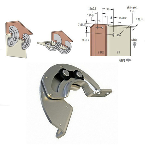 Hidden 90 degree hinge Industrial Equipment cabinet door Carbon Steel sliding Limit hinge fixed bisagras furniture hardware ► Photo 1/6