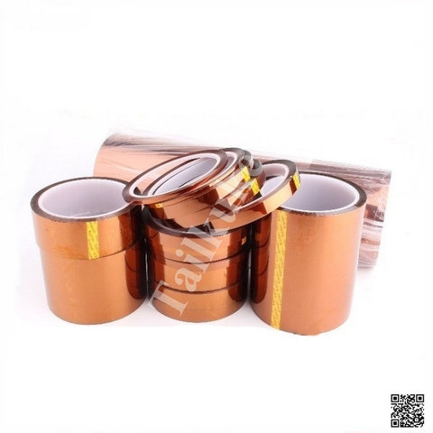 Kapton Film Polyimide Copper High Temperature Adhesive Tape for Electronic Industry Length 30M , Width 3mm-25mm ► Photo 1/4